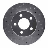 Dynamic Friction 1995-2002 Mazda B2300 Front Left Drilled Silver Brake Rotor by Dynamic Friction Company 621-54144L