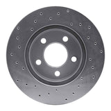 Dynamic Friction 1995-2002 Mazda B2300 Front Right Drilled Silver Brake Rotor by Dynamic Friction Company 621-54144R