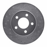 Dynamic Friction 1995-2002 Mazda B2300 Front Right Drilled Silver Brake Rotor by Dynamic Friction Company 621-54144R