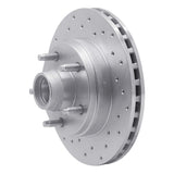 Dynamic Friction 1998-2002 Mazda B2500 Front Left Drilled Silver Brake Rotor by Dynamic Friction Company 621-54165L