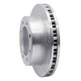 Dynamic Friction 1999-2005 Ford Excursion Front Right Drilled Silver Brake Rotor by Dynamic Friction Company 621-54174R