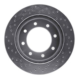 Dynamic Friction 1999-2005 Ford Excursion Front Right Drilled Silver Brake Rotor by Dynamic Friction Company 621-54174R