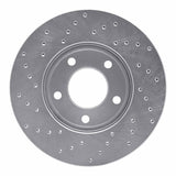 Dynamic Friction 2001-2007 Ford Escape Front Right Drilled Silver Brake Rotor by Dynamic Friction Company 621-54177R