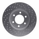 Dynamic Friction 2002-2006 Ford Expedition Front Left Drilled Silver Brake Rotor by Dynamic Friction Company 621-54183L