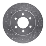 Dynamic Friction 2002-2006 Ford Expedition Front Left Drilled Silver Brake Rotor by Dynamic Friction Company 621-54183L