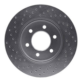 Dynamic Friction 2002-2006 Ford Expedition Front Right Drilled Silver Brake Rotor by Dynamic Friction Company 621-54183R