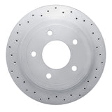 Dynamic Friction 2004-2006 Ford E-20150 Rear Left Drilled Silver Brake Rotor by Dynamic Friction Company 621-54192L
