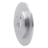 Dynamic Friction 2005-2008 Ford Escape Rear Left Drilled Silver Brake Rotor by Dynamic Friction Company 621-54194L