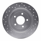 Dynamic Friction 2005-2008 Ford Escape Rear Left Drilled Silver Brake Rotor by Dynamic Friction Company 621-54194L