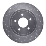 Dynamic Friction 2005-2008 Ford Escape Rear Left Drilled Silver Brake Rotor by Dynamic Friction Company 621-54194L