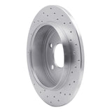 Dynamic Friction 2005-2008 Ford Escape Rear Left Drilled Silver Brake Rotor by Dynamic Friction Company 621-54194L
