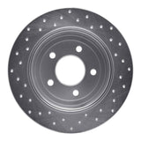 Dynamic Friction 2005-2008 Ford Escape Rear Right Drilled Silver Brake Rotor by Dynamic Friction Company 621-54194R