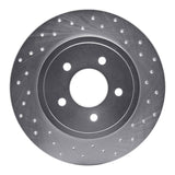 Dynamic Friction 2005-2008 Ford Escape Rear Right Drilled Silver Brake Rotor by Dynamic Friction Company 621-54194R