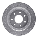 Dynamic Friction 2012-2014 Ford F-150 2WD Rear Right Drilled Silver Brake Rotor by Dynamic Friction Company 621-54218R