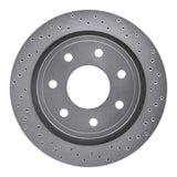 Dynamic Friction 2012-2014 Ford F-150 2WD Rear Right Drilled Silver Brake Rotor by Dynamic Friction Company 621-54218R