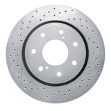 Dynamic Friction 2010-2014 Ford F-150 2WD Front Left Drilled Silver Brake Rotor by Dynamic Friction Company 621-54219L