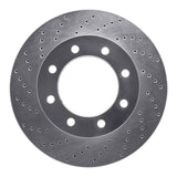 Dynamic Friction 2012-2021 Ford F-250 4WD (Super Duty) Front Left Drilled Silver Brake Rotor by Dynamic Friction Company 621-54223L