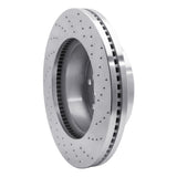 Dynamic Friction 2012-2021 Ford F-250 4WD (Super Duty) Front Left Drilled Silver Brake Rotor by Dynamic Friction Company 621-54223L