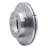 Dynamic Friction 2012-2021 Ford F-250 4WD (Super Duty) Front Right Drilled Silver Brake Rotor by Dynamic Friction Company 621-54223R