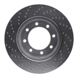 Dynamic Friction 2012-2021 Ford F-250 4WD (Super Duty) Front Right Drilled Silver Brake Rotor by Dynamic Friction Company 621-54223R