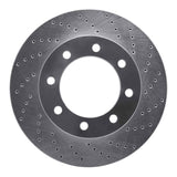 Dynamic Friction 2012-2021 Ford F-250 4WD (Super Duty) Front Right Drilled Silver Brake Rotor by Dynamic Friction Company 621-54223R