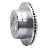 Dynamic Friction 2011-2021 Ford F-250 2WD (Super Duty) Rear Left Drilled Silver Brake Rotor by Dynamic Friction Company 621-54227L