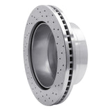 Dynamic Friction 2011-2021 Ford F-250 2WD (Super Duty) Rear Left Drilled Silver Brake Rotor by Dynamic Friction Company 621-54227L