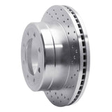 Dynamic Friction 2011-2021 Ford F-250 2WD (Super Duty) Rear Right Drilled Silver Brake Rotor by Dynamic Friction Company 621-54227R