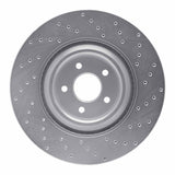 Dynamic Friction 2016-2018 Ford Focus Front Left Drilled Silver Brake Rotor by Dynamic Friction Company 621-54261L