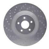 Dynamic Friction 2016-2018 Ford Focus Front Left Drilled Silver Brake Rotor by Dynamic Friction Company 621-54261L
