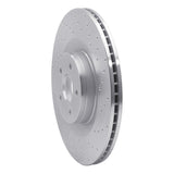 Dynamic Friction 2016-2018 Ford Focus Front Right Drilled Silver Brake Rotor by Dynamic Friction Company 621-54261R