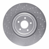Dynamic Friction 2016-2018 Ford Focus Front Right Drilled Silver Brake Rotor by Dynamic Friction Company 621-54261R