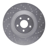 Dynamic Friction 2016-2018 Ford Focus Front Right Drilled Silver Brake Rotor by Dynamic Friction Company 621-54261R