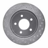 Dynamic Friction 1991-1992 Lincoln Mark VII Rear Left Drilled Silver Brake Rotor by Dynamic Friction Company 621-55002L