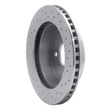 Dynamic Friction 1991-1992 Lincoln Mark VII Rear Left Drilled Silver Brake Rotor by Dynamic Friction Company 621-55002L