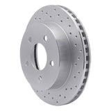Dynamic Friction 1991-1992 Lincoln Mark VII Rear Right Drilled Silver Brake Rotor by Dynamic Friction Company 621-55002R