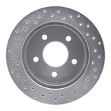Dynamic Friction 1991-1992 Lincoln Mark VII Rear Right Drilled Silver Brake Rotor by Dynamic Friction Company 621-55002R