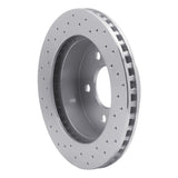 Dynamic Friction 1991-1992 Lincoln Mark VII Rear Right Drilled Silver Brake Rotor by Dynamic Friction Company 621-55002R