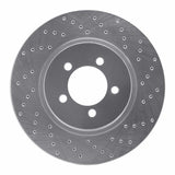 Dynamic Friction 2003-2005 Lincoln Aviator Front Right Drilled Silver Brake Rotor by Dynamic Friction Company 621-55007R
