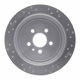 Dynamic Friction 2013-2016 Lincoln MKT Rear Left Drilled Silver Brake Rotor by Dynamic Friction Company 621-55009L