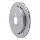 Dynamic Friction 2013-2016 Lincoln MKT Rear Right Drilled Silver Brake Rotor by Dynamic Friction Company 621-55009R