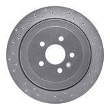 Dynamic Friction 2013-2016 Lincoln MKT Rear Right Drilled Silver Brake Rotor by Dynamic Friction Company 621-55009R