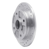 Dynamic Friction 1987-1994 Mazda 323 Rear Left Drilled Silver Brake Rotor by Dynamic Friction Company 621-56001L