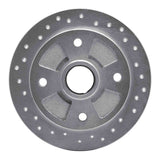 Dynamic Friction 1987-1994 Mazda 323 Rear Left Drilled Silver Brake Rotor by Dynamic Friction Company 621-56001L