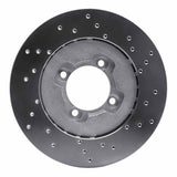 Dynamic Friction 1988-1994 Mazda 323 Front Left Drilled Silver Brake Rotor by Dynamic Friction Company 621-56002L