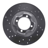 Dynamic Friction 1988-1994 Mazda 323 Front Left Drilled Silver Brake Rotor by Dynamic Friction Company 621-56002L