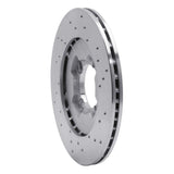 Dynamic Friction 1988-1994 Mazda 323 Front Left Drilled Silver Brake Rotor by Dynamic Friction Company 621-56002L