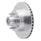 Dynamic Friction 1979-1991 Mercury Colony Park Front Right Drilled Silver Brake Rotor by Dynamic Friction Company 621-56008R