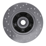 Dynamic Friction 1979-1991 Mercury Colony Park Front Right Drilled Silver Brake Rotor by Dynamic Friction Company 621-56008R