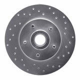 Dynamic Friction 1979-1991 Mercury Colony Park Front Right Drilled Silver Brake Rotor by Dynamic Friction Company 621-56008R
